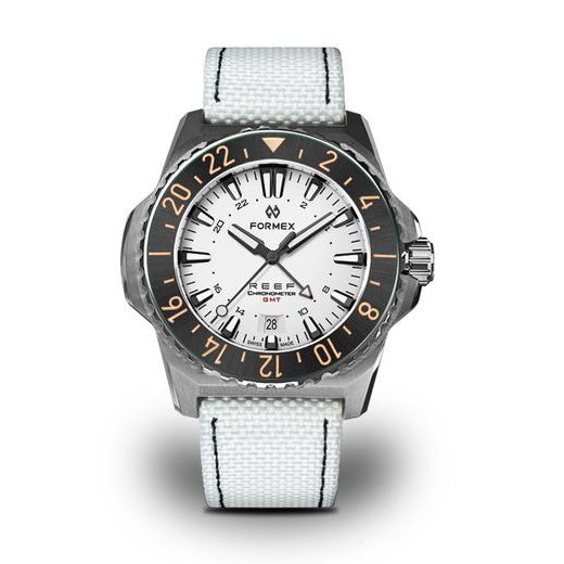 FORMEX REEF GMT AUTOMATIC CHRONOMETER WHITE DIAL WITH RED GMT - REEF - BRANDS