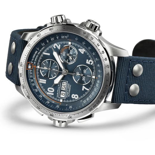 HAMILTON KHAKI AVIATION KHAKI X-WIND AUTO CHRONO H77906940 - KHAKI AVIATION - BRANDS