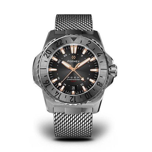 FORMEX REEF GMT AUTOMATIC CHRONOMETER BLACK DIAL WITH ROSE GOLD - REEF - BRANDS