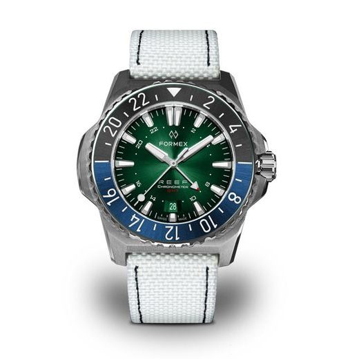 FORMEX REEF GMT AUTOMATIC CHRONOMETER GREEN DIAL WITH RED GMT - REEF - BRANDS