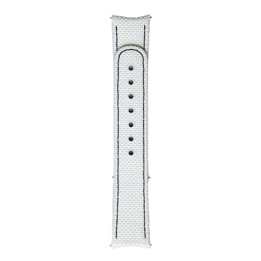 FORMEX ESSENCE THIRTYNINE DEPLOYANT WHITE WITH BLACK STITCHING NYLON (WITHOUT CLASP) NNS.0333.831 - STRAPS - ACCESSORIES