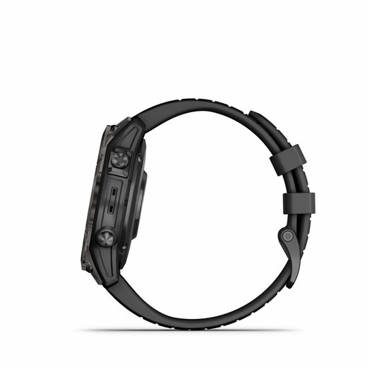 GARMIN FĒNIX 7 PRO SAPPHIRE SOLAR EDITION CARBON GRAY DLC TITANIUM / BLACK BAND - 010-02777-11 - FENIX 7 - BRANDS