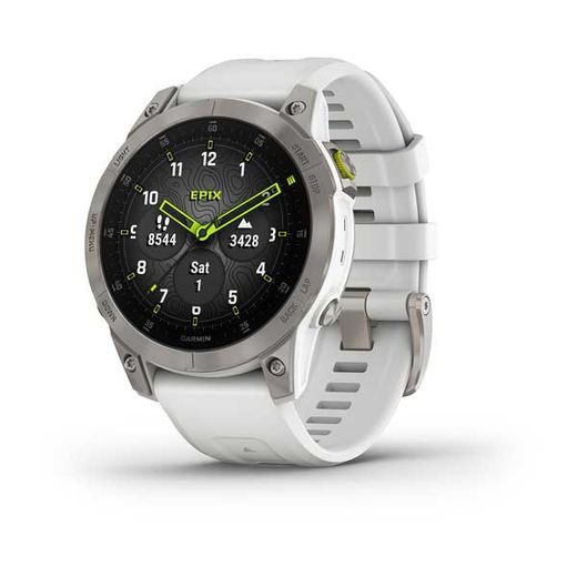 GARMIN EPIX™ PRO SAPPHIRE, TITAN/ WHITE SILICONE BAND - 010-02582-21 - EPIX - ZNAČKY