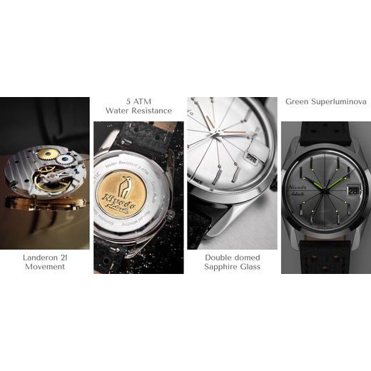 NIVADA GRENCHEN ANTARCTIC SPIDER SILVER 35 MM - ANTARCTIC - BRANDS