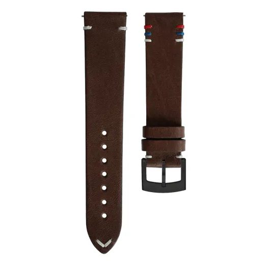 KOŽENÝ ŘEMÍNEK BIATEC | HNĚDÝ TRIKOLORA - 20 MM - STRAPS - ACCESSORIES