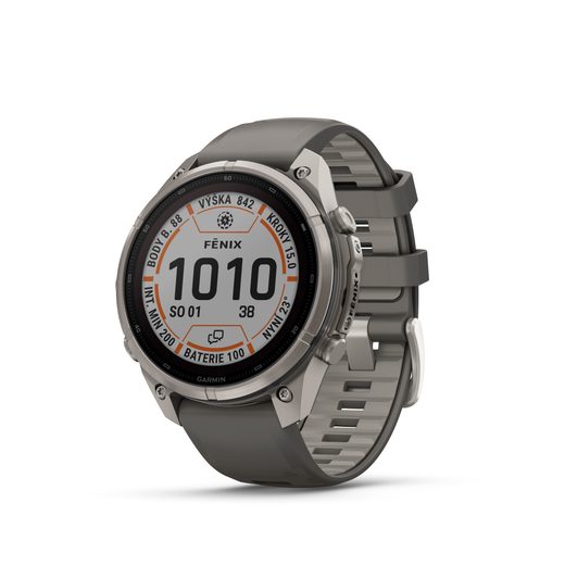 GARMIN FENIX® 9 - 47 MM, TITANIUM PEBBLE GRAY/SILVER GRAY 010-04338-01 - FENIX 9 PRO SOLAR INREACH - ZNAČKY