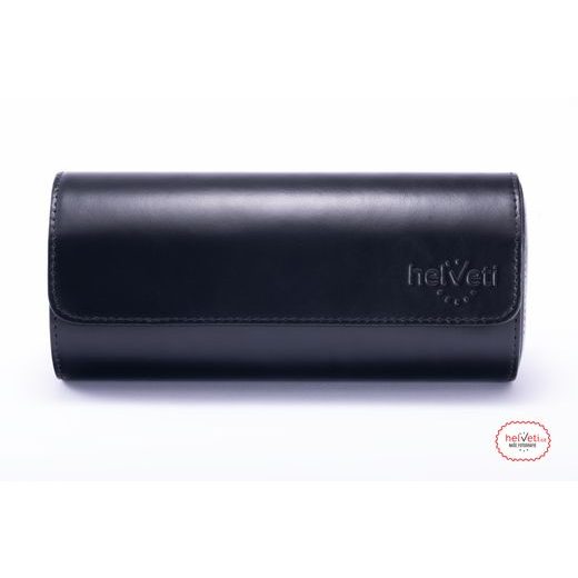 KOŽENÉ CESTOVNÍ POUZDRO HELVETI (ČERNÁ) - BOXY NA HODINKY - OSTATNÍ