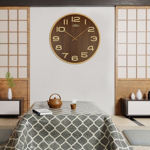 WALL CLOCK PRIM TIMBER VENEER E07P.4153.50 - WALL CLOCK - ACCESSORIES