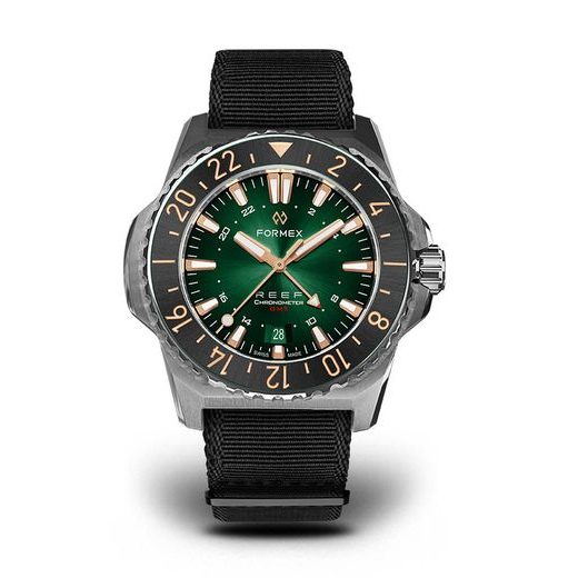 FORMEX REEF GMT AUTOMATIC CHRONOMETER GREEN DIAL WITH ROSE GOLD - REEF - BRANDS