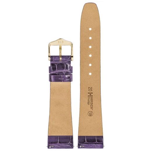 ŘEMÍNEK HIRSCH PRESTIGE 1 ALLIGATOR - TMAVĚ FIALOVÝ, LESK - ŘEMÍNKY - OSTATNÍ