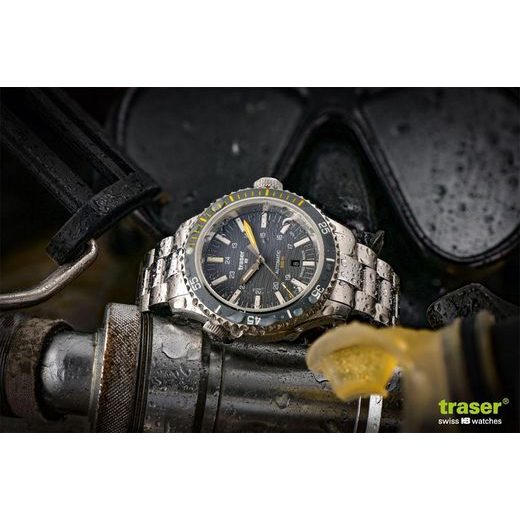 TRASER P67 DIVER AUTOMATIC T100 GREY SET STEEL AND RUBBER - HERITAGE - BRANDS