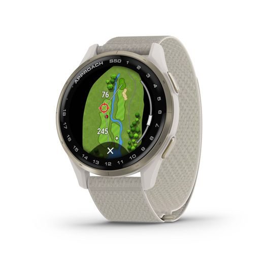 GARMIN APPROACH® S50 CREAM GOLD, NYLONOVÝ ŘEMÍNEK IVORY COMFORTFIT 010-03010-01 - APPROACH - ZNAČKY