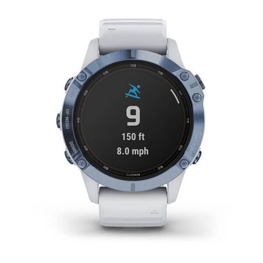 GARMIN FENIX6 PRO SOLAR, TITANIUM BLUE/WHITE BAND (MAP/MUSIC) 010-02410-19 - GARMIN - ZNAČKY