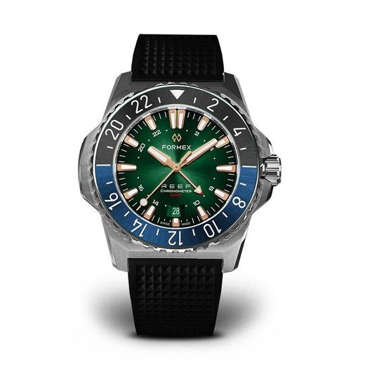 FORMEX REEF GMT AUTOMATIC CHRONOMETER GREEN DIAL WITH ROSE GOLD - REEF - ZNAČKY