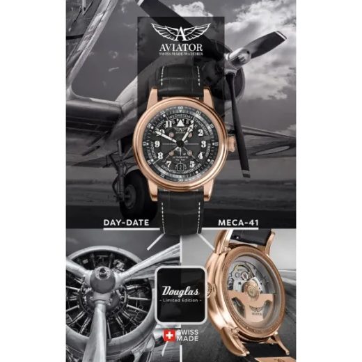 AVIATOR DOUGLAS DAY-DATE AUTOMATIC MECA-41 V.3.36.2.285.4 - DOUGLAS DAY-DATE - BRANDS