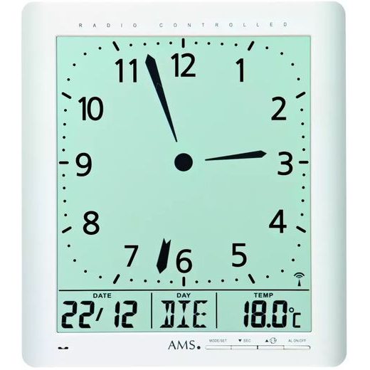 HODINY AMS DESIGN RADIO CONTROLLED 5896 - NÁSTĚNNÉ HODINY - OSTATNÍ