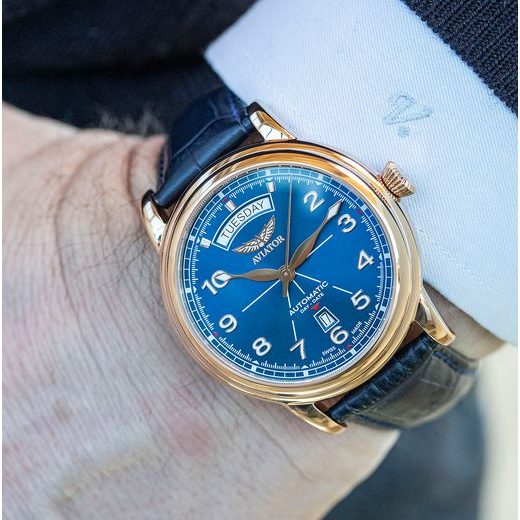 AVIATOR DOUGLAS DAY-DATE 45 AUTOMATIC V.3.44.2.402.4 - DOUGLAS DAY-DATE - BRANDS