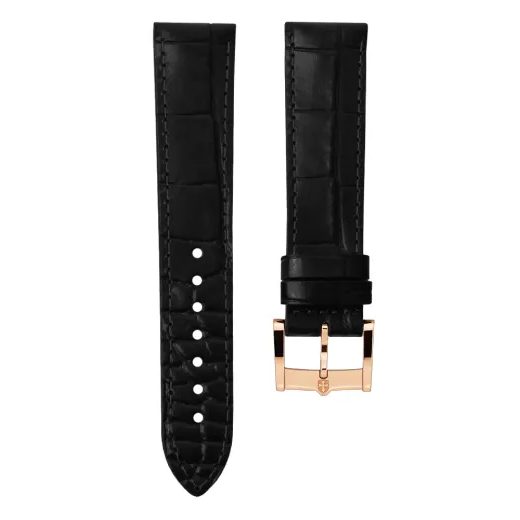 KOŽENÝ ŘEMÍNEK BIATEC | ČERNÝ Z TELETINY KROKODÝLÍ VZOR - STRAPS - ACCESSORIES