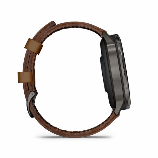 GARMIN VENU® 4 - 45 MM SLATE / BLACK SILICONE STRAP AND BROWN LEATHER STRAP 010-03014-03 - VENU 4 - BRANDS