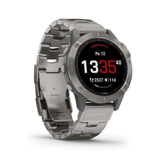 GARMIN FENIX6 PRO SAPPHIRE, TITANIUM/TITANIUM BAND (MAP/MUSIC) 010-02158-23 - GARMIN - BRANDS