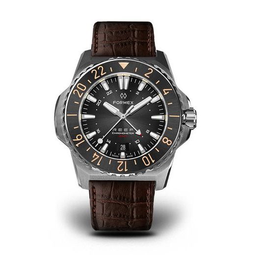 FORMEX REEF GMT AUTOMATIC CHRONOMETER BLACK DIAL WITH RED GMT - REEF - BRANDS