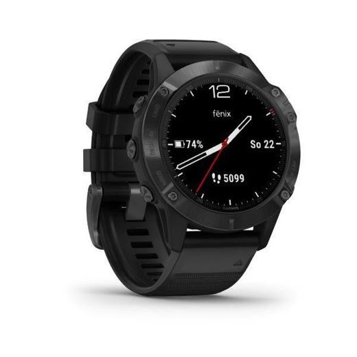 GARMIN FENIX 6 PRO GLASS, BLACK/BLACK BAND (MAP/MUSIC) 010-02158-02 - GARMIN - BRANDS