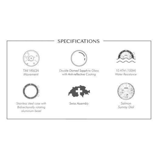 NIVADA GRENCHEN CHRONOKING MECAQUARTZ SALMON - CHRONOMASTER - ZNAČKY