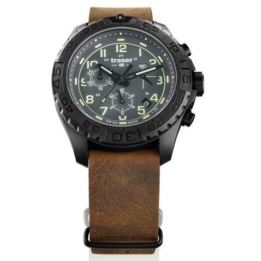 TRASER P96 OUTDOOR PIONEER EVOLUTION CHRONO GREY LEATHER - TRASER - BRANDS