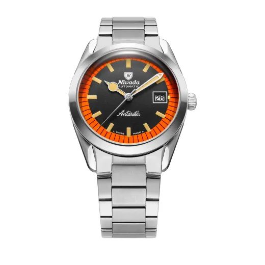 NIVADA GRENCHEN SUPER ANTARCTIC BLACK & ORANGE - 38 MM DATE - ANTARCTIC - ZNAČKY