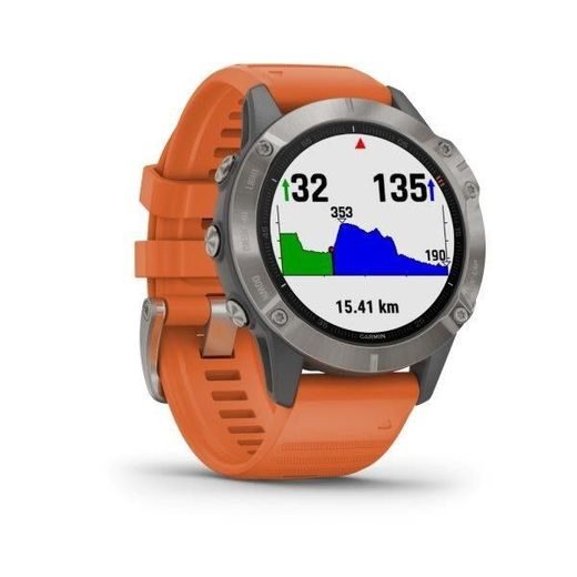 GARMIN FENIX6 PRO SAPPHIRE, TITANIUM/ORANGE BAND (MAP/MUSIC) 010-02158-14 - GARMIN - ZNAČKY