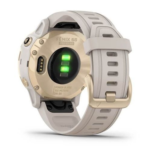 GARMIN FENIX6S PRO SOLAR, LIGHTGOLD/SAND BAND (MAP/MUSIC) 010-02409-11 - GARMIN - BRANDS