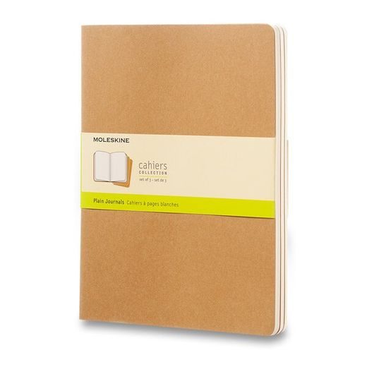 SEŠITY MOLESKINE CAHIER VÝBĚR BAREV, 3KS - MĚKKÉ DESKY - XL, ČISTÝ 1331/22391 - DIÁŘE A ZÁPISNÍKY - OSTATNÍ