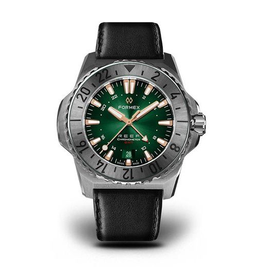 FORMEX REEF GMT AUTOMATIC CHRONOMETER GREEN DIAL WITH ROSE GOLD - REEF - BRANDS