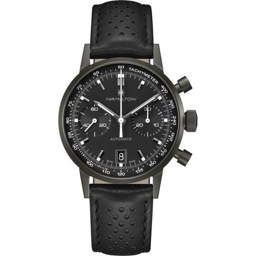HAMILTON AMERICAN CLASSIC INTRA-MATIC AUTO CHRONO ALL BLACK EDITION H38446730 - AMERICAN CLASSIC - BRANDS