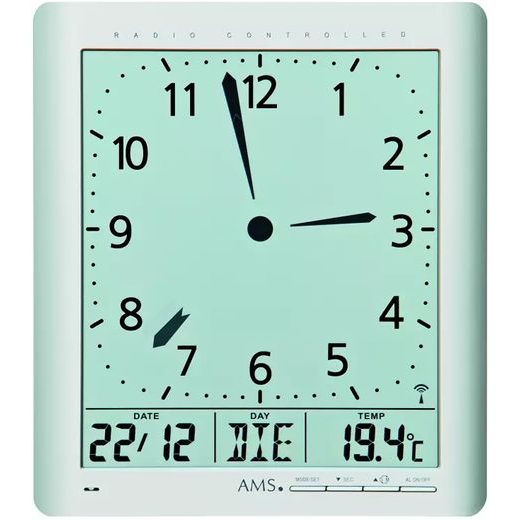HODINY AMS DESIGN RADIO CONTROLLED 5898 - NÁSTĚNNÉ HODINY - OSTATNÍ