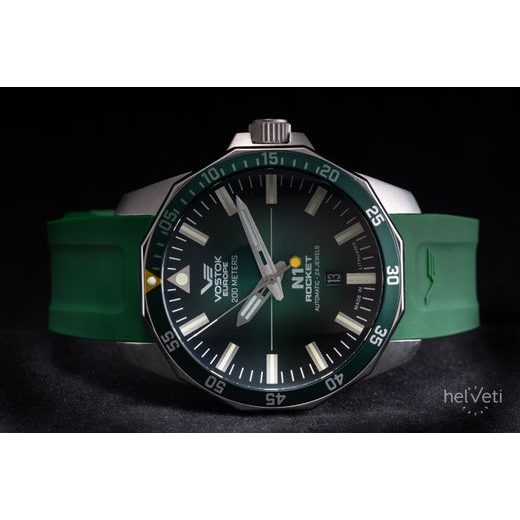 VOSTOK EUROPE N-1 ROCKET AUTOMATIC LINE NH35-225A710 - GREEN RUBBER STRAP - ROCKET N-1 - BRANDS