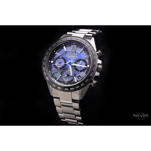 CITIZEN ATTESA SATELLITE WAVE GPS UNITE WITH BLUE LIMITED EDITION CC4075-50L - SUPER TITANIUM - ZNAČKY