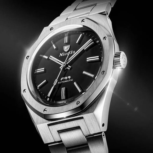 NIVADA GRENCHEN F77 SST ONYX DIAL BATON HANDS MK2 - 38MM - F77 - BRANDS