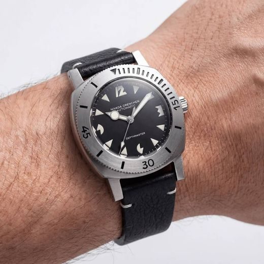 NIVADA GRENCHEN BLACK LEATHER STRAP - STRAPS - ACCESSORIES