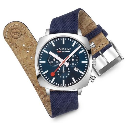 MONDAINE SQUAR CHRONO MSL.41440.LD.SET - CUSHION - BRANDS