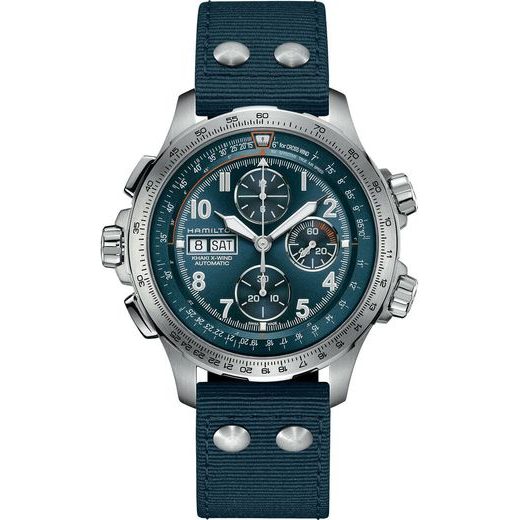 HAMILTON KHAKI AVIATION KHAKI X-WIND AUTO CHRONO H77906940 - KHAKI AVIATION - BRANDS