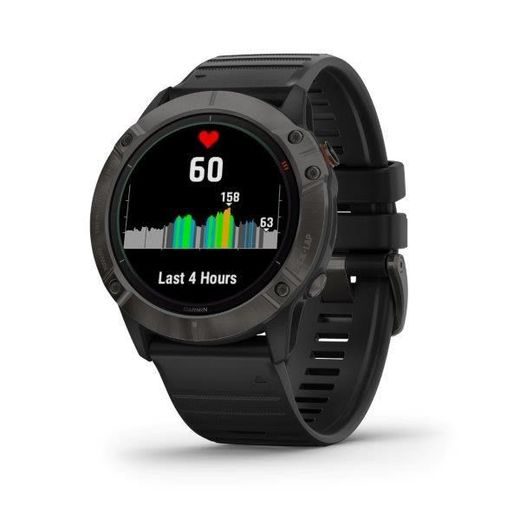 GARMIN FENIX6X PRO SOLAR, TITANIUMGRAYDLC/BLACK BAND (MAP/MUSIC) 010-02157-21 - FENIX 6X - BRANDS