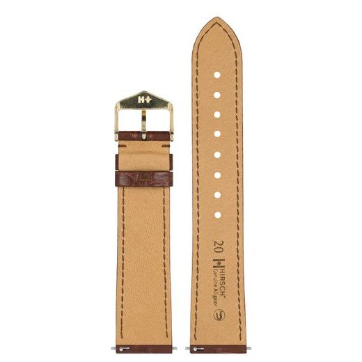 ŘEMÍNEK HIRSCH GENUINE ALLIGATOR - HNĚDÝ, MAT - ŘEMÍNKY - OSTATNÍ