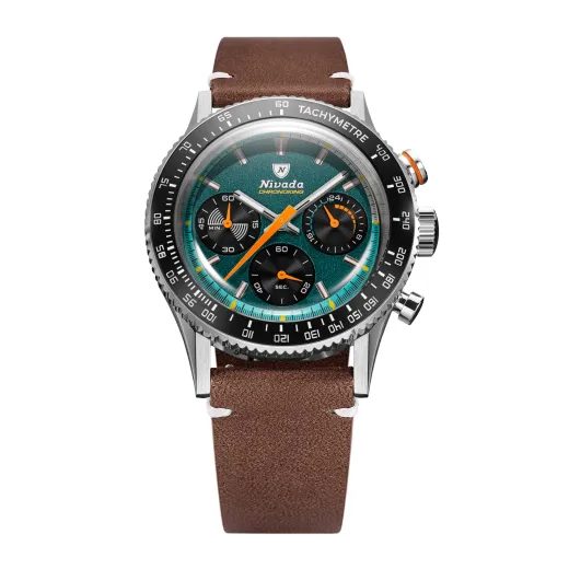 NIVADA GRENCHEN CHRONOKING MECAQUARTZ RACING GREEN - INTER. BEZEL - CHRONOMASTER - ZNAČKY