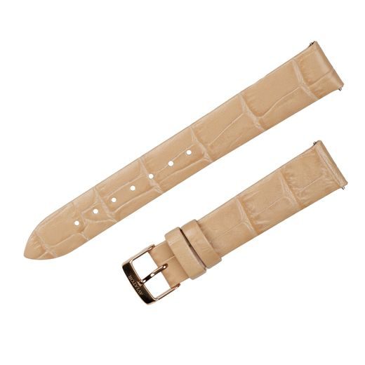 BEIGE LEATHER AVIATOR STRAP FOR DOUGLAS MOONFLIGHT V.1.33.2.260.4 - GOLD BUCKLE - STRAPS - ACCESSORIES