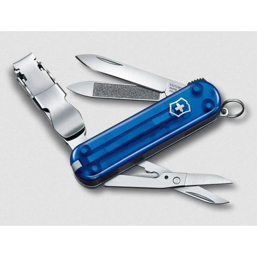 VICTORINOX NAIL CLIP 580 BLUE TRANSPARENT - POCKET KNIVES - ACCESSORIES