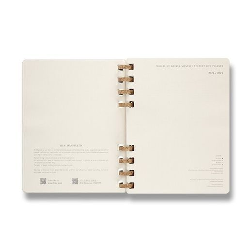 DIÁŘ MOLESKINE SPIRAL ACADEMIC 2023 SVĚTLE ŠEDÝ - TÝDENNÍ/MĚSÍČNÍ - TVRDÉ DESKY - XL 1206/5730319 - DIARIES AND NOTEBOOKS - ACCESSORIES