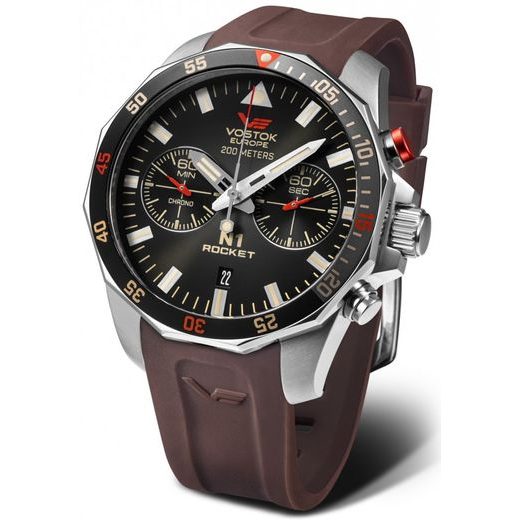 VOSTOK EUROPE N-1 ROCKET CHRONO LINE 6S21-225A618S - ROCKET N-1 - ZNAČKY