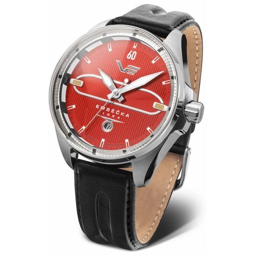 VOSTOK EUROPE LIMITOVANÁ EDICE EMBÉČKA AUTOMATIC LINE NH35-325A495 - BLACK LEATHER STRAP - EMBÉČKA - BRANDS