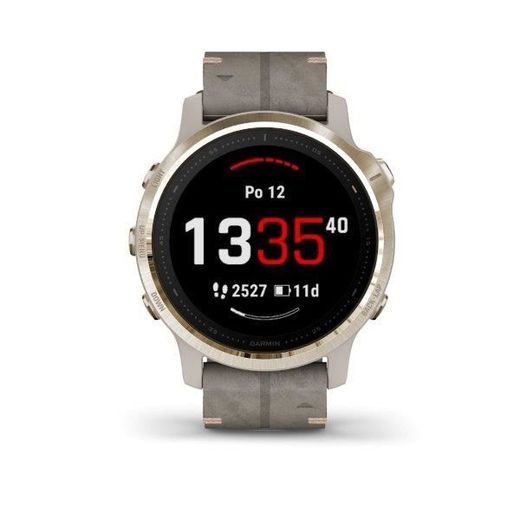 GARMIN FENIX6S PRO SAPPHIRE, GOLD/SUEDE BAND (MAP/MUSIC) 010-02159-40 - GARMIN - ZNAČKY